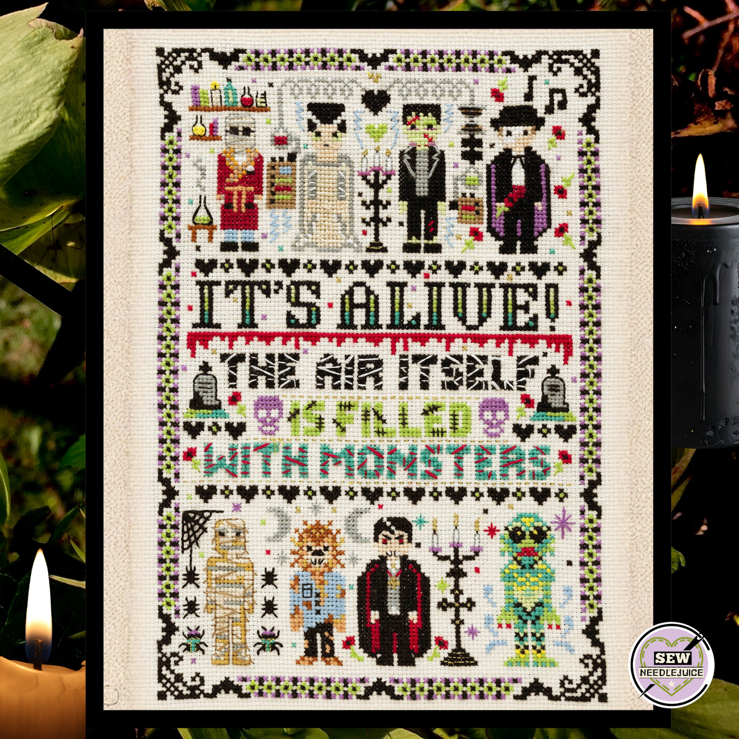 Classic Monsters Horror Movie Cross Stitch Pattern PDF Download
