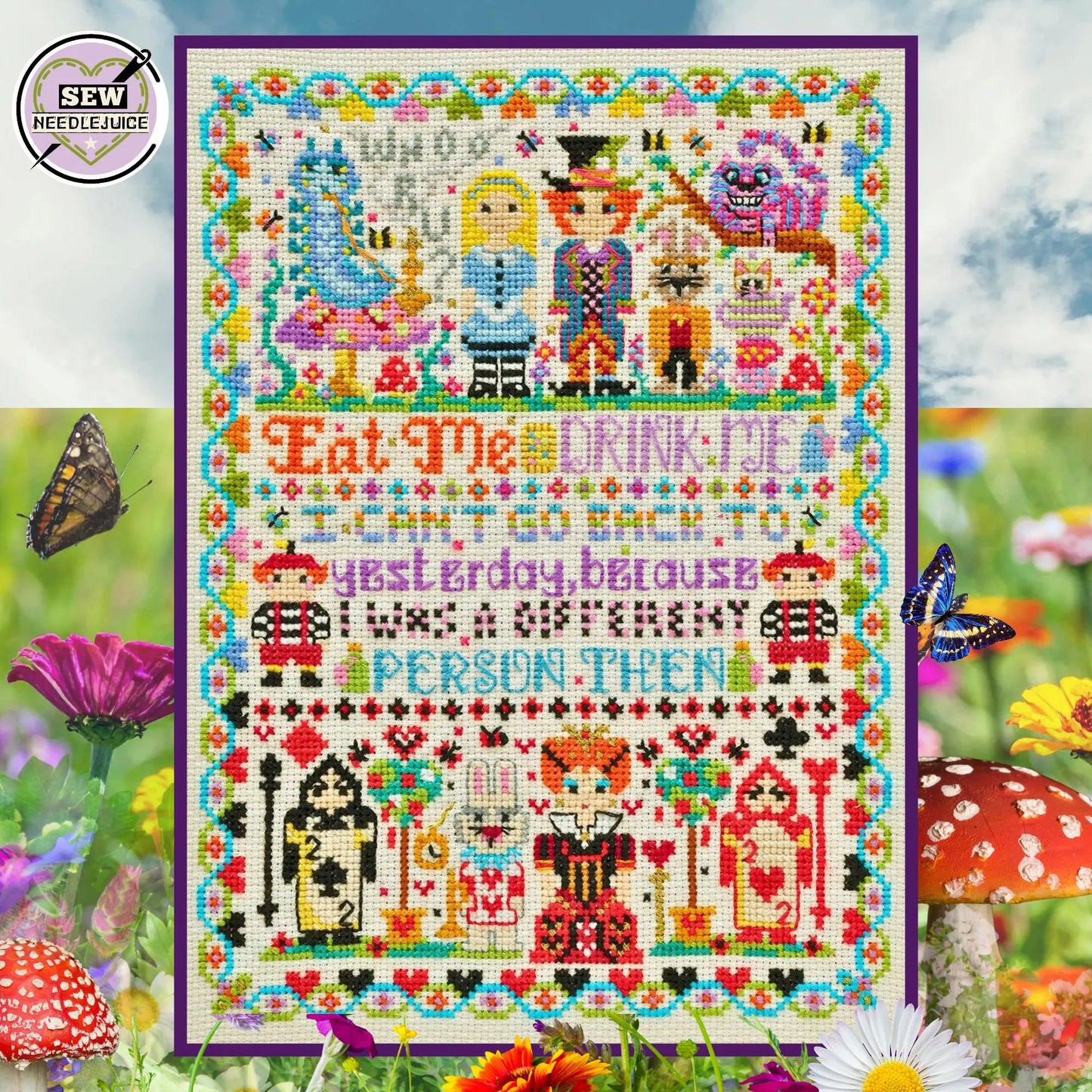 Alice in Wonderland Cross Stitch Pattern PDF Download
