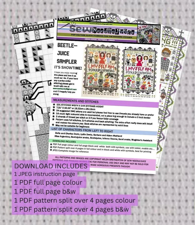 Strange and Unusual, Cross Stitch Pattern PDF Download