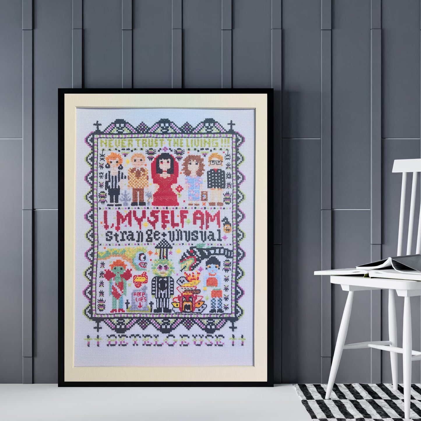 Strange and Unusual Cross Stitch Print