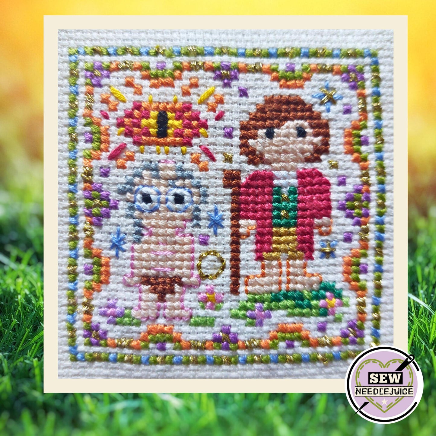Mythical Ring and Dwarf Cross Stitch Pattern, PDF Download
