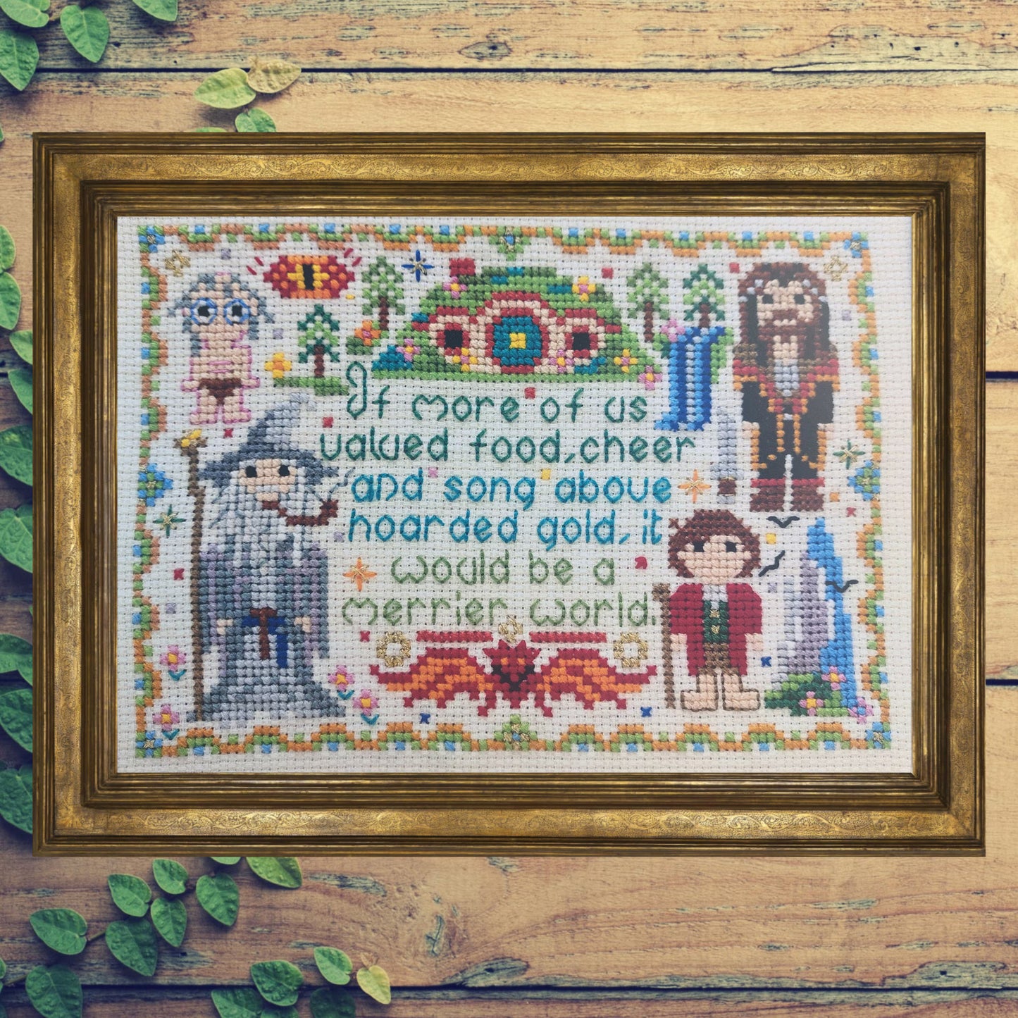 Wizard and Ring Cross Stitch Print