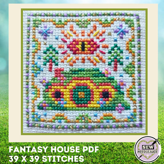 Fantasy House Cross Stitch Pattern: Rings & Wizards PDF Download