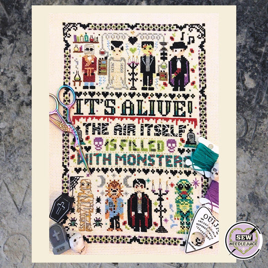 Classic Monsters Horror Movie Cross Stitch Pattern PDF Download
