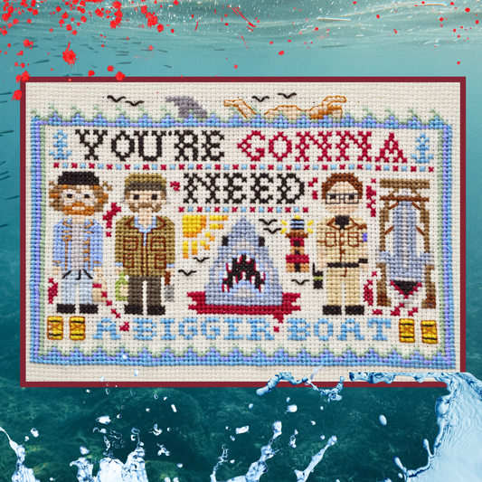 Bigger Boat Cross Stitch Pattern PDF Download