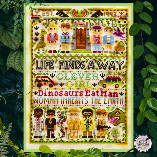 Jurassic Dinosaur Cross Stitch Pattern PDF Download