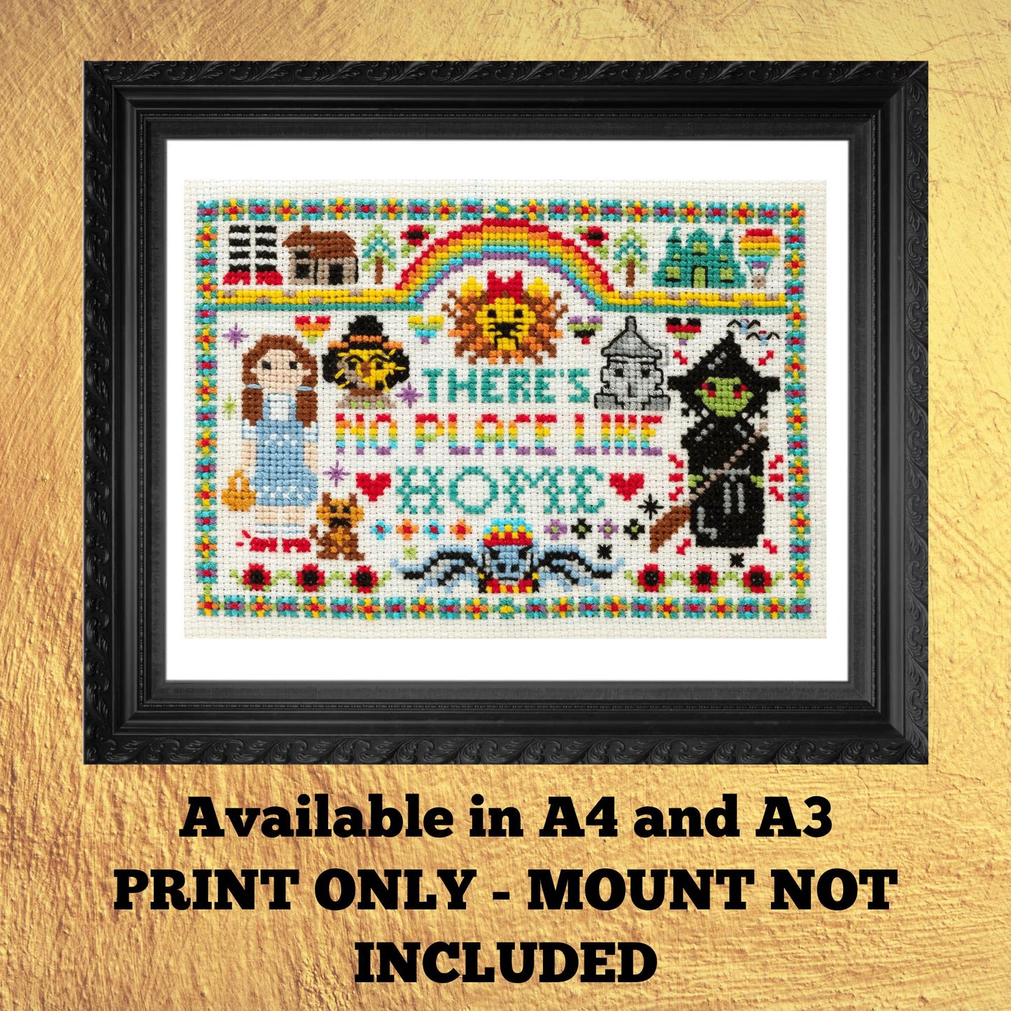 Wizard No Place Like Home Cross Stitch Print