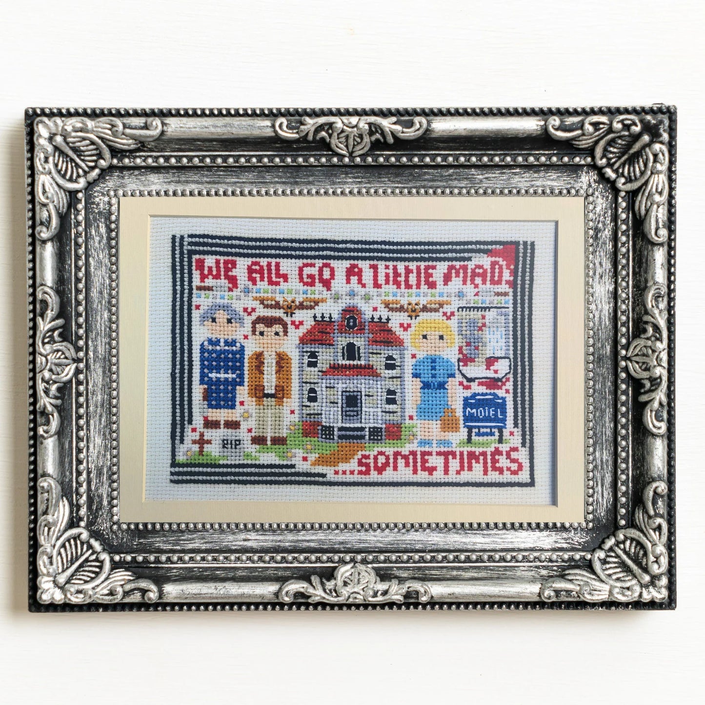 Psycho Print Cross Stitch Print