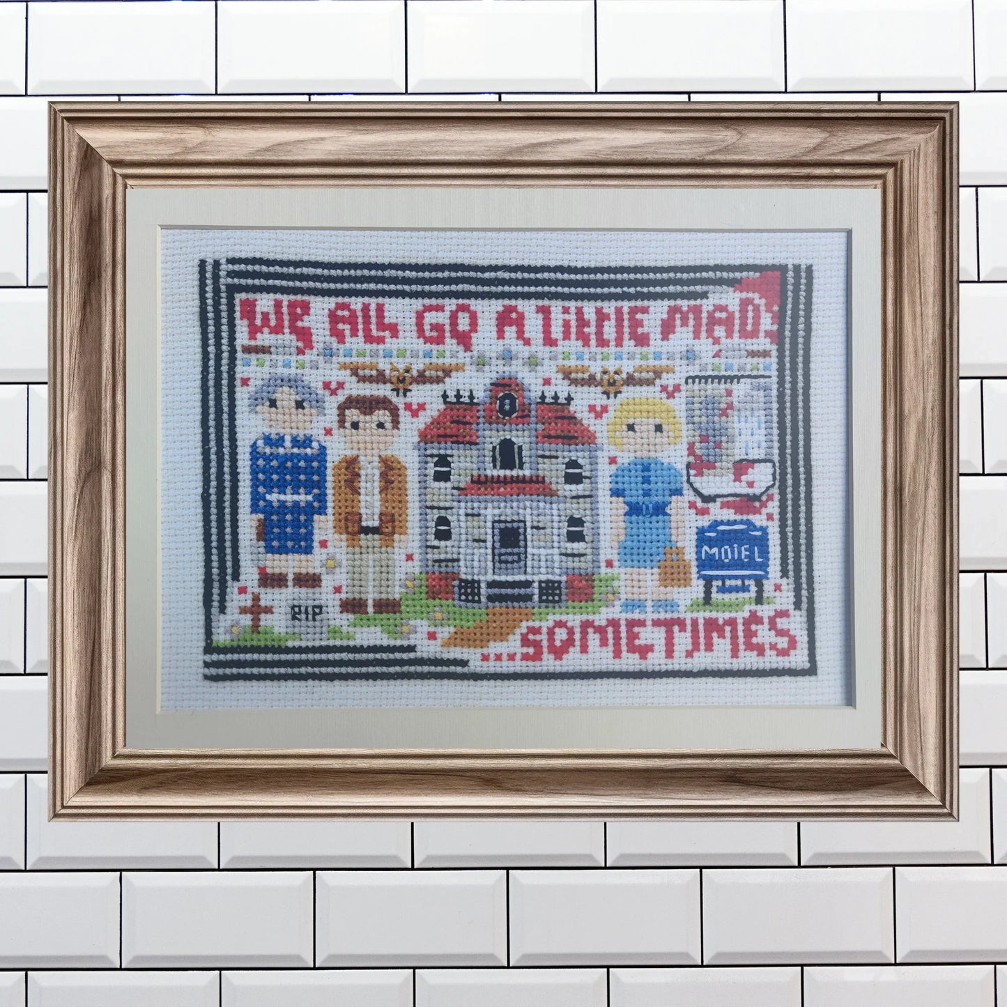 Psycho Print Cross Stitch Print