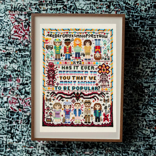 Stranger Upsidedown Cross Stitch Print