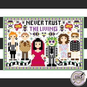 Never Trust the...Creepy, Ghost, Spooky Cross Stitch Pattern PDF Download