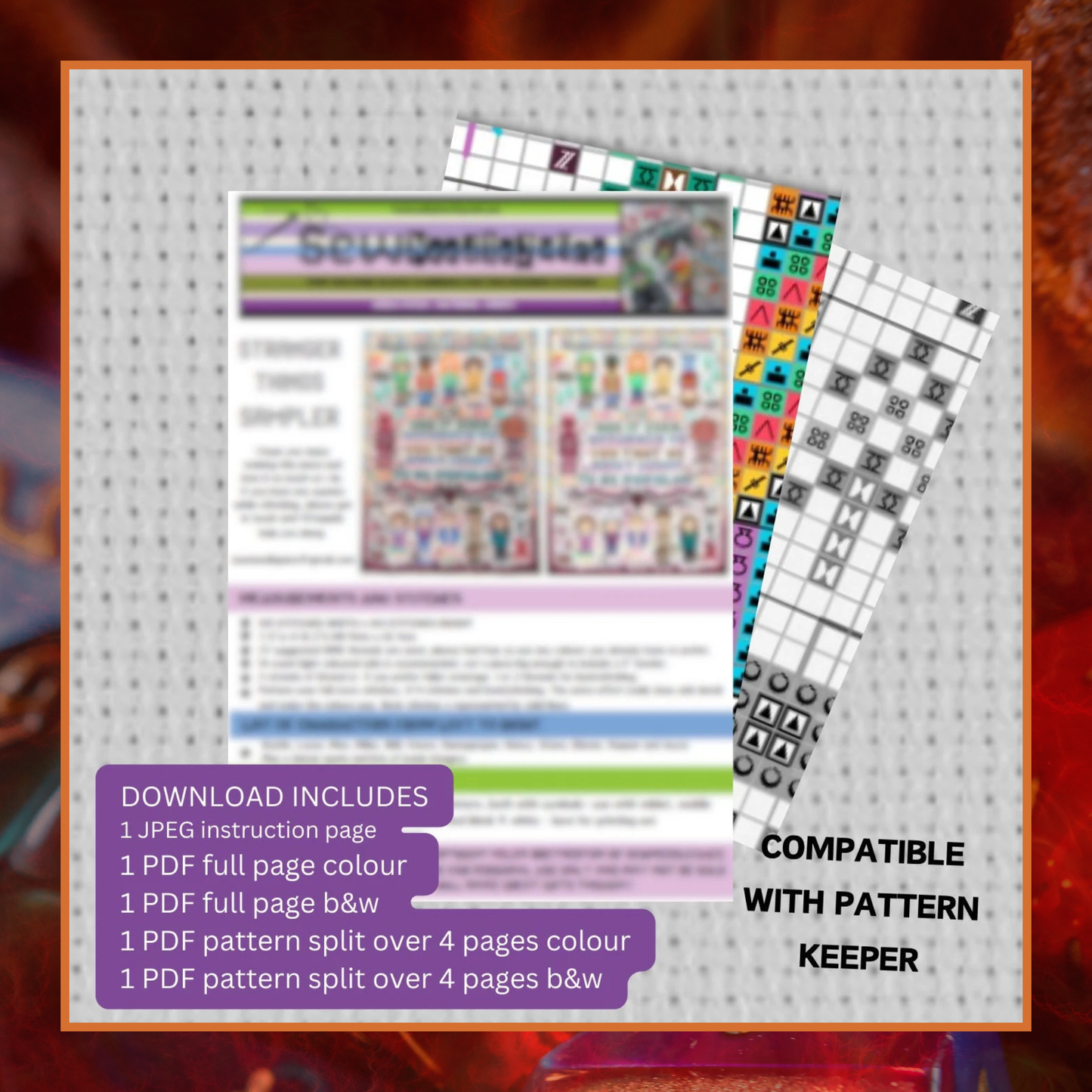 Stranger Upside Down, Cross Stitch Pattern PDF Download