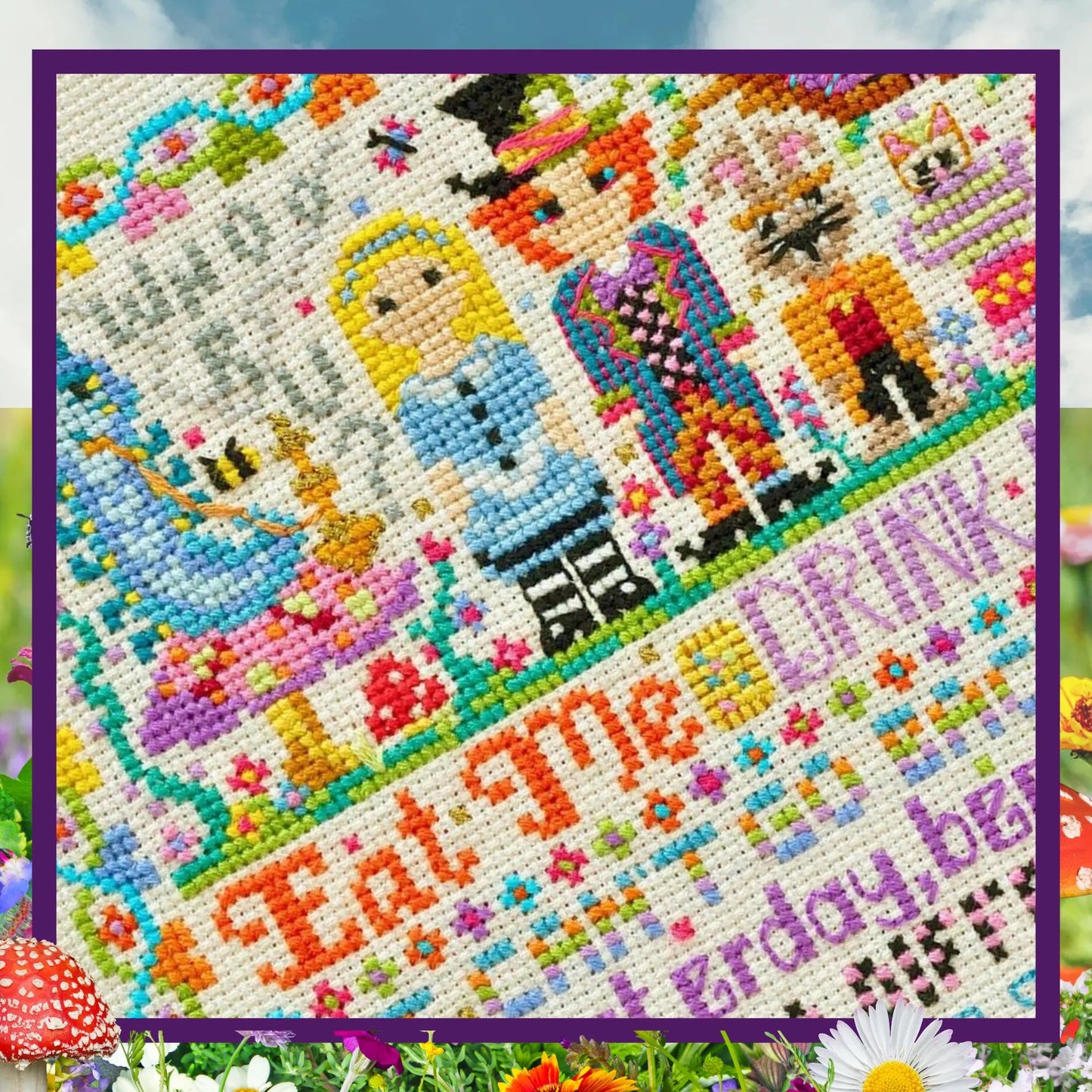 Alice in Wonderland Cross Stitch Pattern PDF Download
