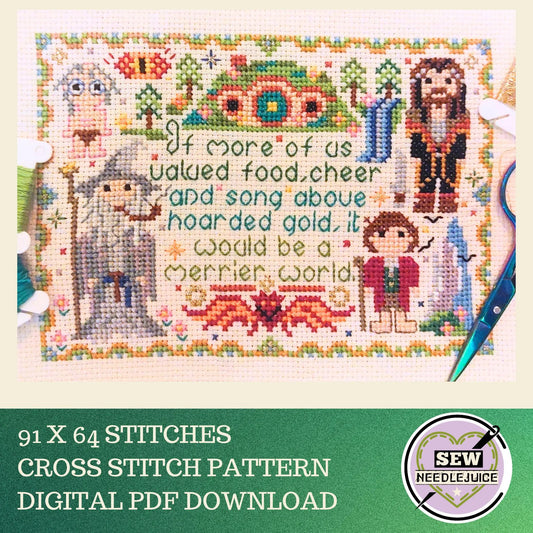 Wizard and Rings Cross Stitch Pattern PDF Download