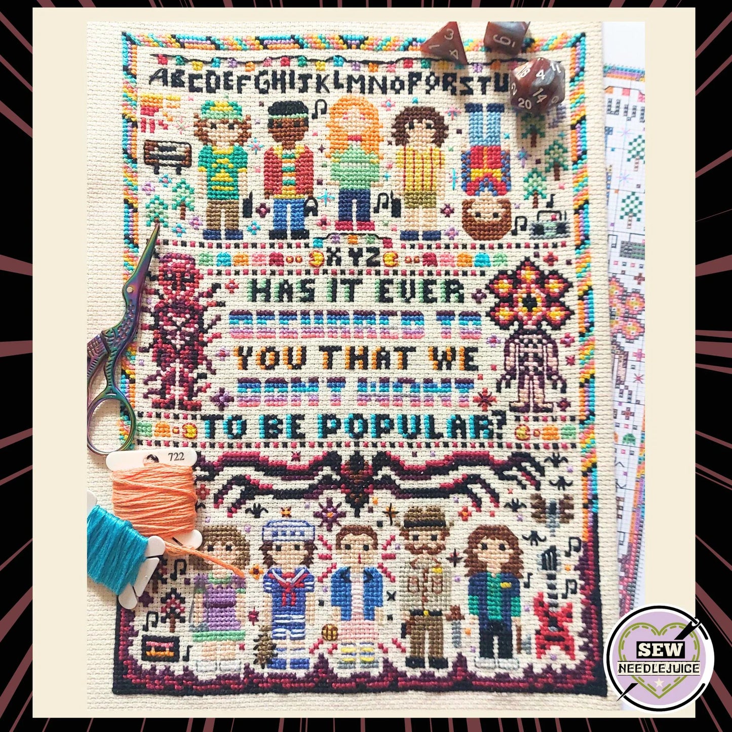 Stranger Upside Down, Cross Stitch Pattern PDF Download